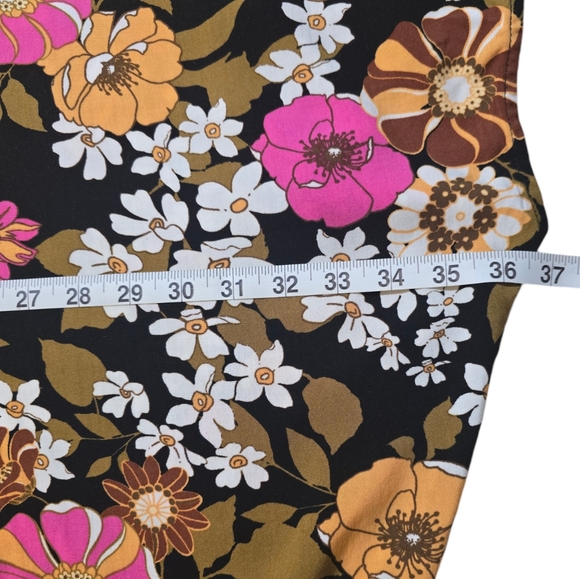 Emily Wonder Floral Print Poncho-Style Top Size Snall - Picture 4 of 8